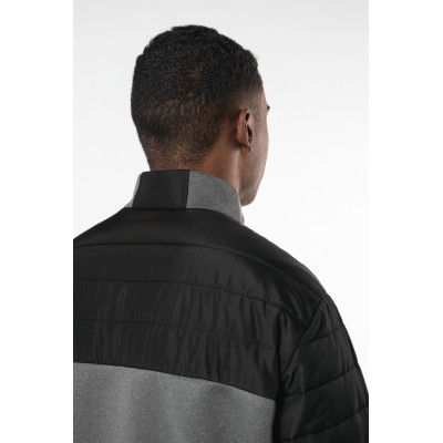 Men's bi-material padded jacket